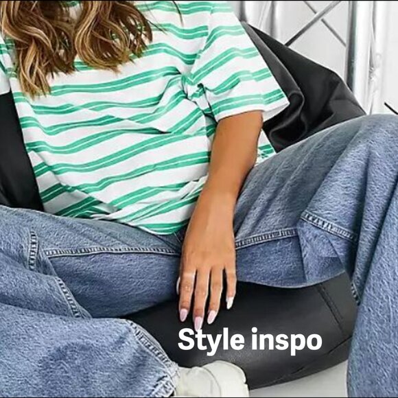 Nike Sportswear Club Spruce Stripe Green Blue Pink T-Shirt Men’s 2XL - Tall - Picture 11 of 11